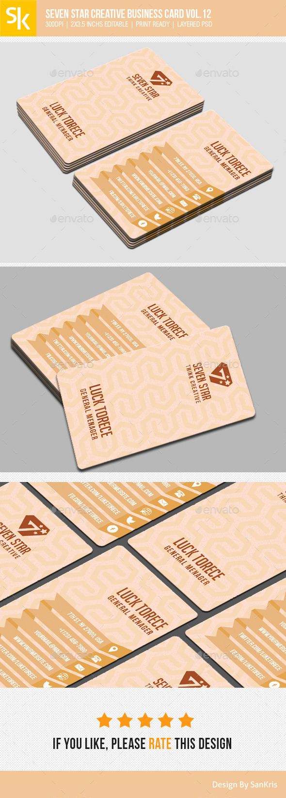 Seven Star Creative Business Card Vol.12 - Retro/Vintage Business Cards