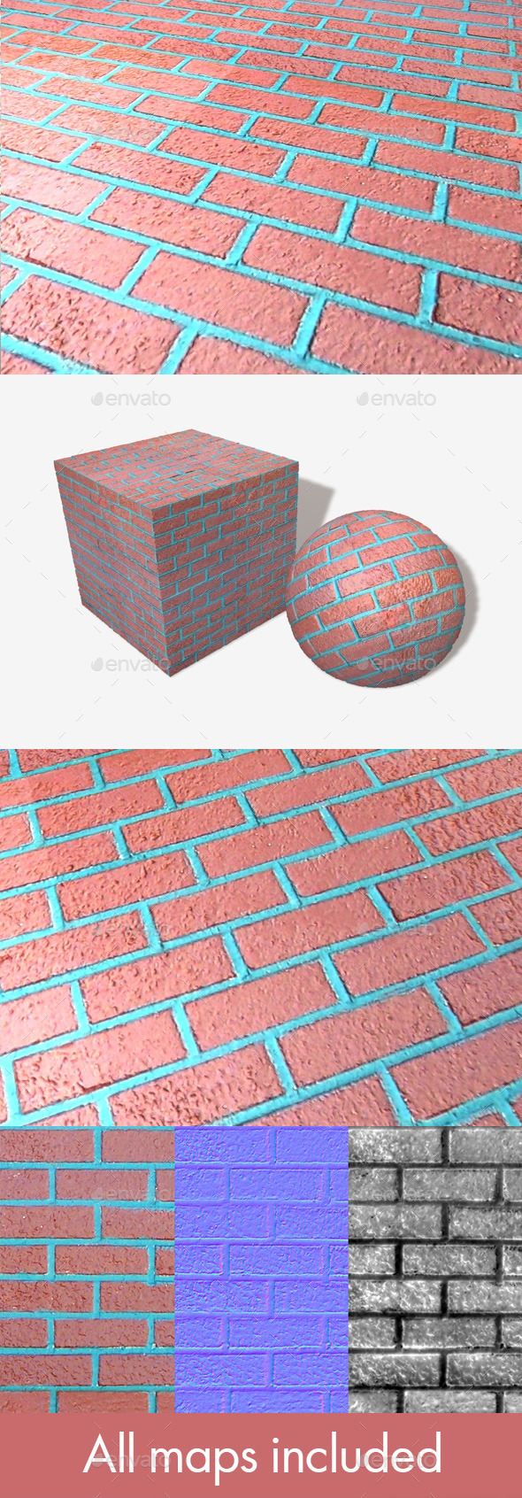 Fake Brick Seamless - 3Docean 11212392