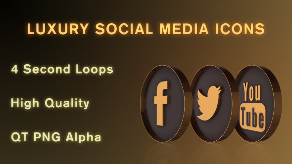 Luxury Social Media Icons