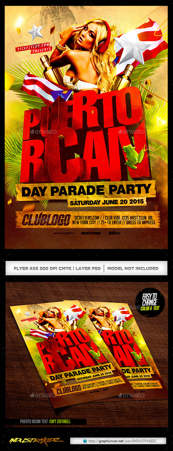 puerto rican day parade flyer by industrykidz graphicriver flyers puerto rico