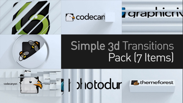 3D Simple Transitions - VideoHive 11224462