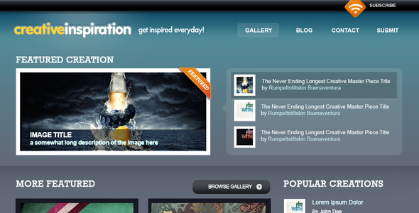 Creative Inspiration - ThemeForest 45877