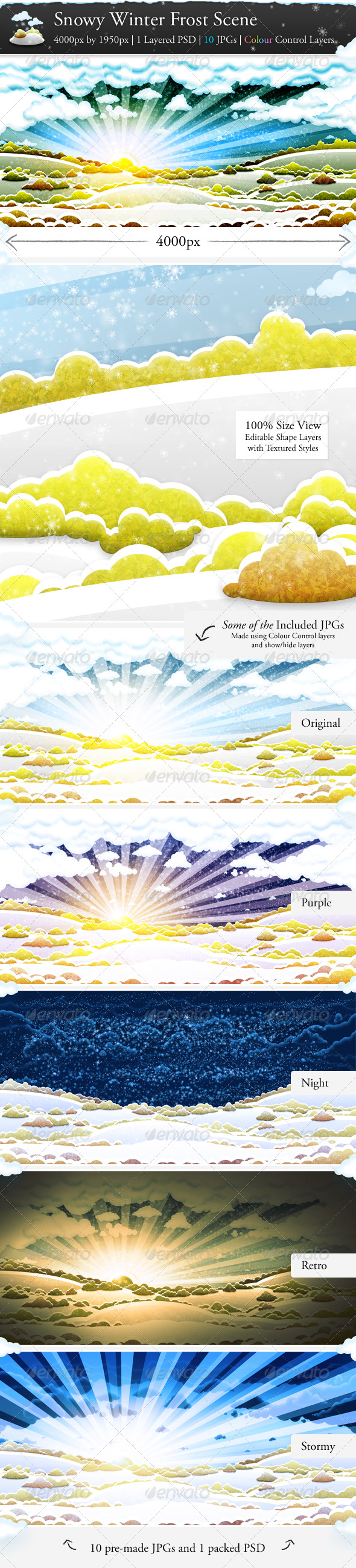 Winter Frost & Snow Scene - Nature Backgrounds