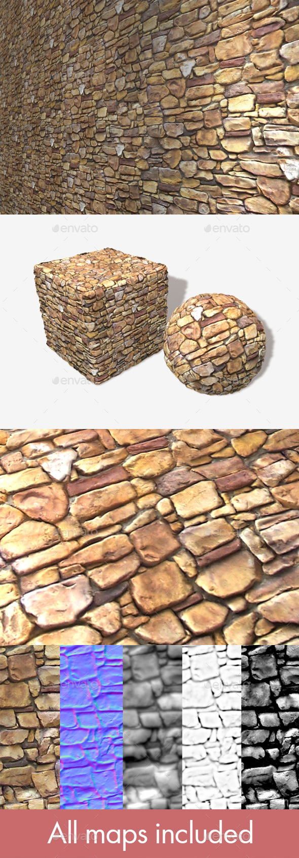 Sandstone Rock Wall - 3Docean 11241932
