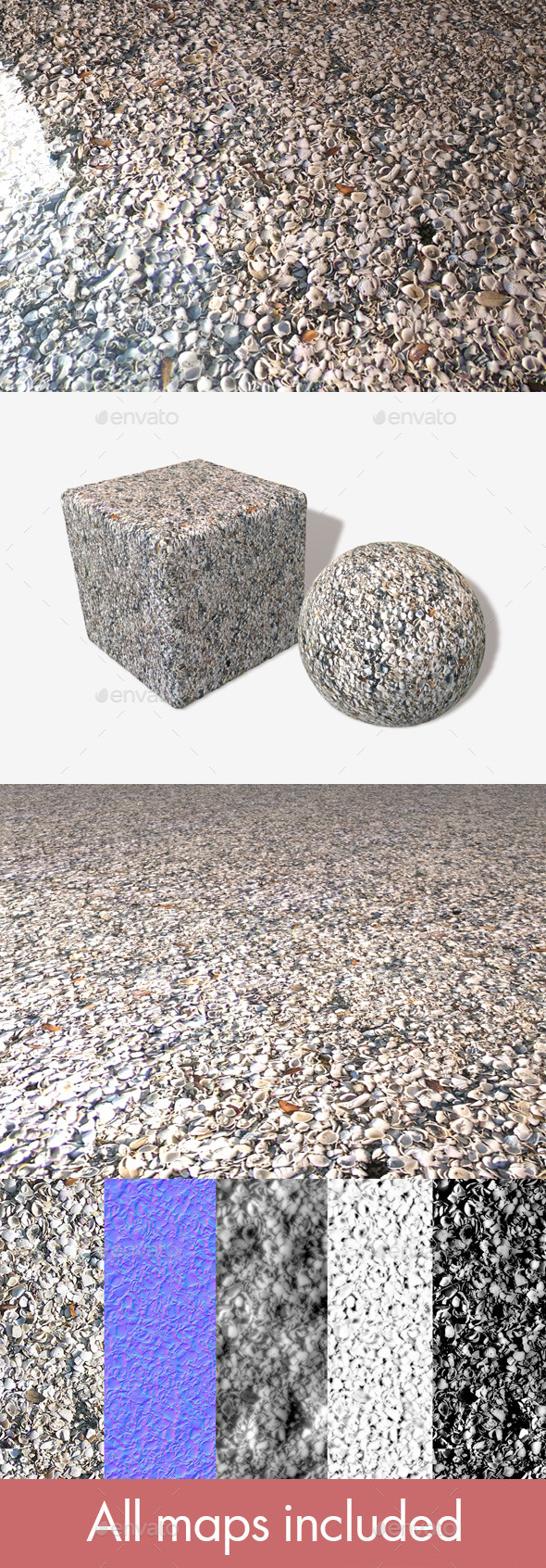 Shells Seamless Texture - 3Docean 11241976