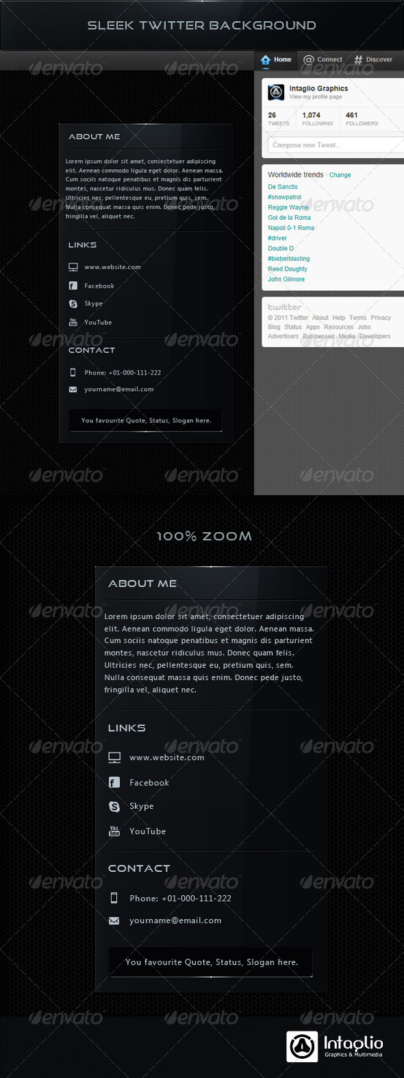 Sleek Twitter Background - Twitter Social Media