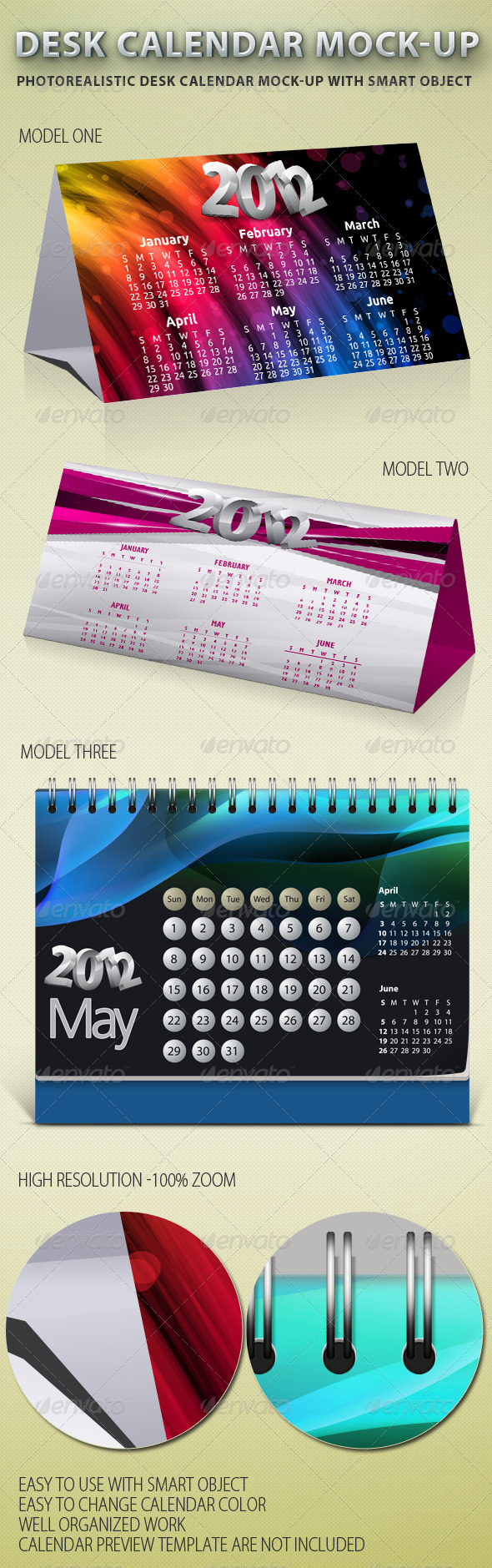 Desk Calendar Mock-up