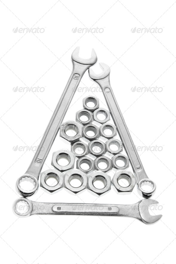 Spanners and Nuts - Stock Photo - Images