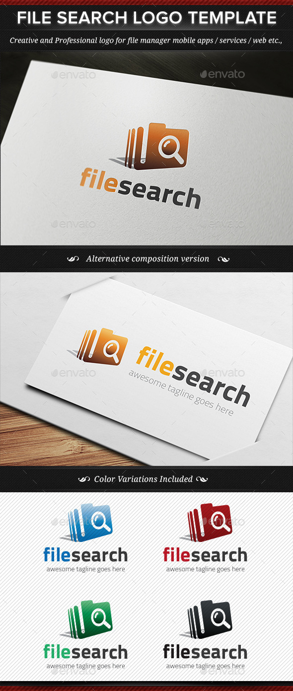 File Search Logo Template