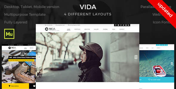 Vida - Multipurpose - ThemeForest 10927622