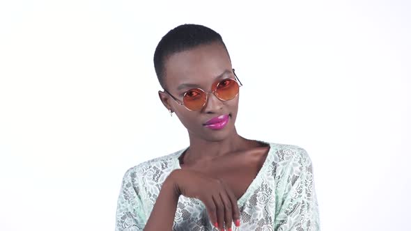 African Woman Wearing Sunglasses