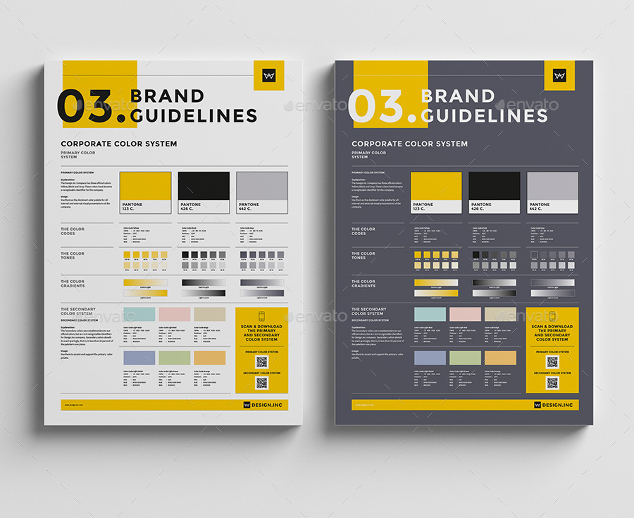 Brand Manual Template 3 Colors by egotype GraphicRiver