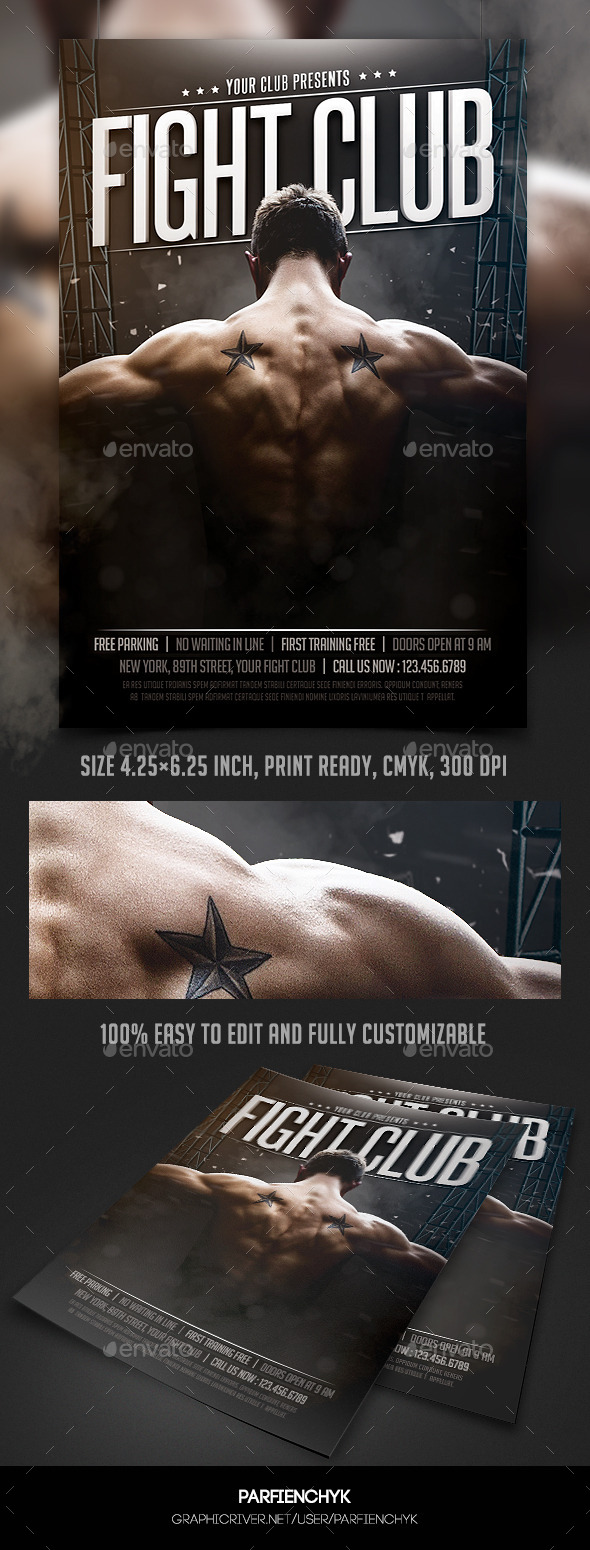 Fight Club Flyer Template - Clubs & Parties Events