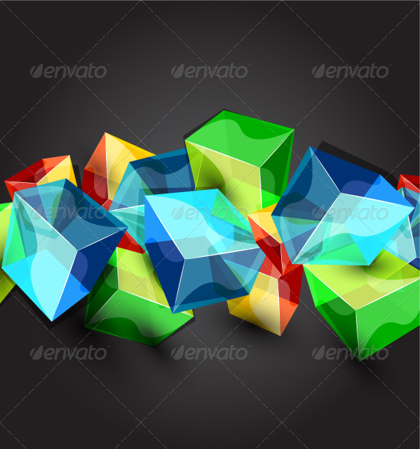 Glass Cubes Background - Backgrounds Business