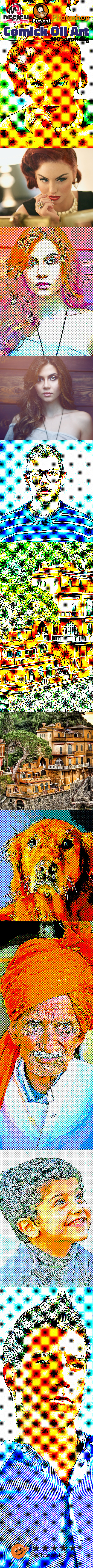Comick Oil Art - Actions Photoshop