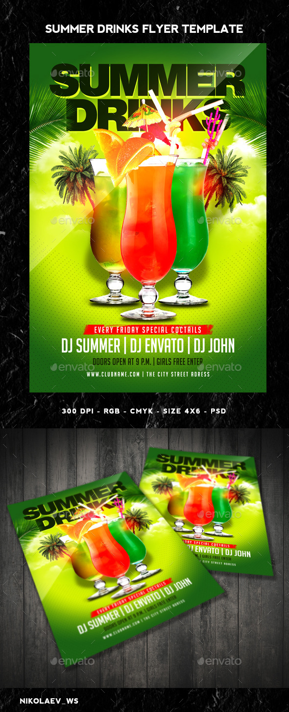 Summer Drinks Flyer