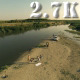 Flying Over River and People Flying Over River and People - VideoHive Item for Sale