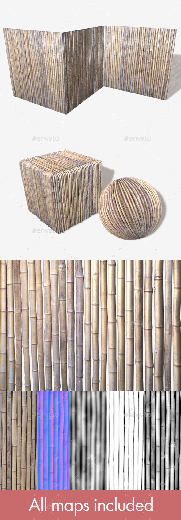 Bamboo Wall Seamless - 3Docean 11277496