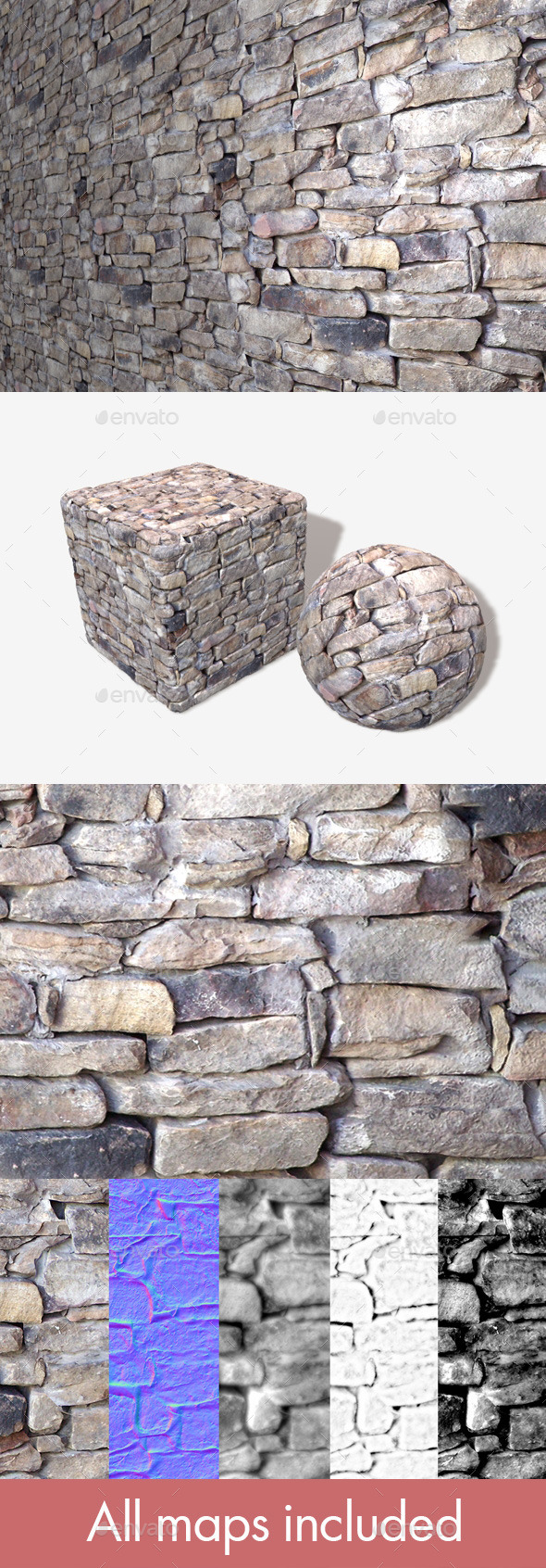 Traditional Rock Wall - 3Docean 11277539