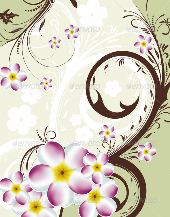 Floral Background - Flourishes / Swirls Decorative