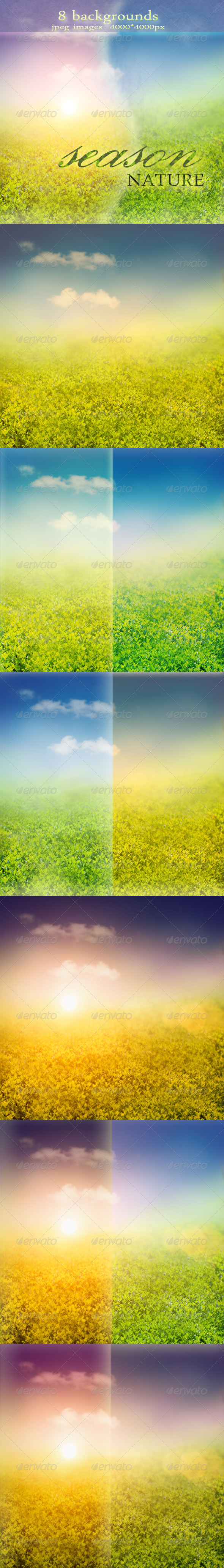 Nature Backgrounds with Spring or Summer Landscape - Nature Backgrounds