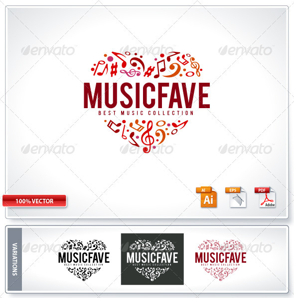 Music Fave Logo Template