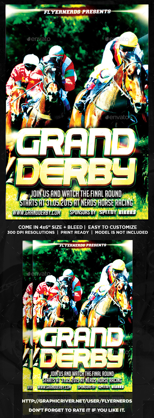 horse racing graphics designs templates from graphicriver racing flyers