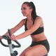 Sporty Cheerful Brunette Using Exercise Bike - VideoHive Item for Sale