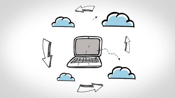 Animation Showing Cloud Computing alt