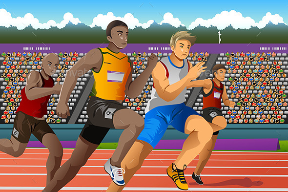 People Running in Competition - Sports/Activity Conceptual