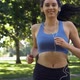 Happy Brunette Running In Park - VideoHive Item for Sale
