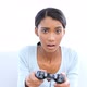 Woman Playing And Losing At Video Games - VideoHive Item for Sale