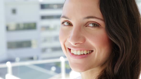 Natural Young Businesswoman Smiling At Camera alt