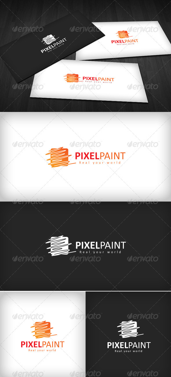 Pixel Paint Logo - Vector Abstract