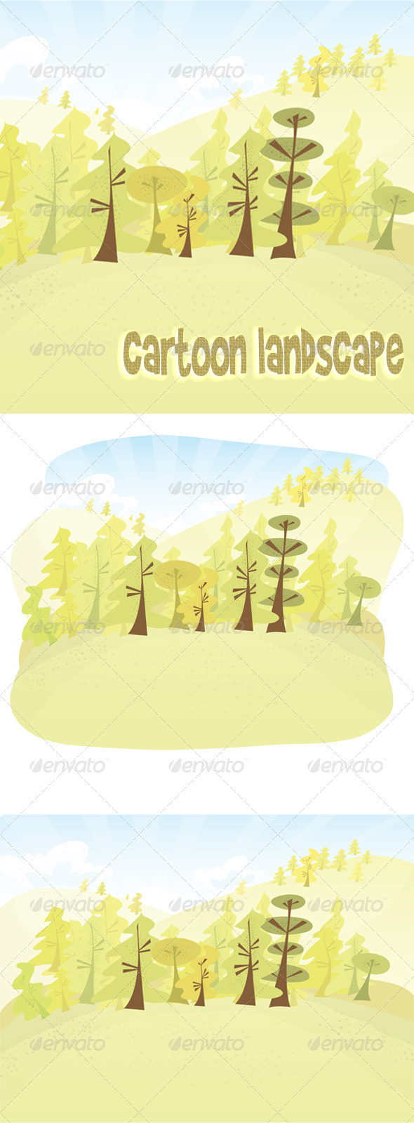 Vector cartoon forest - Nature Conceptual