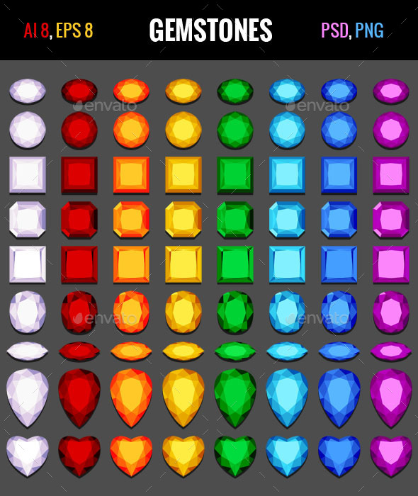 Gemstones - Man-made Objects Objects