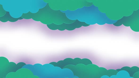 Beautiful Blue Green Cloud Frame Background alt