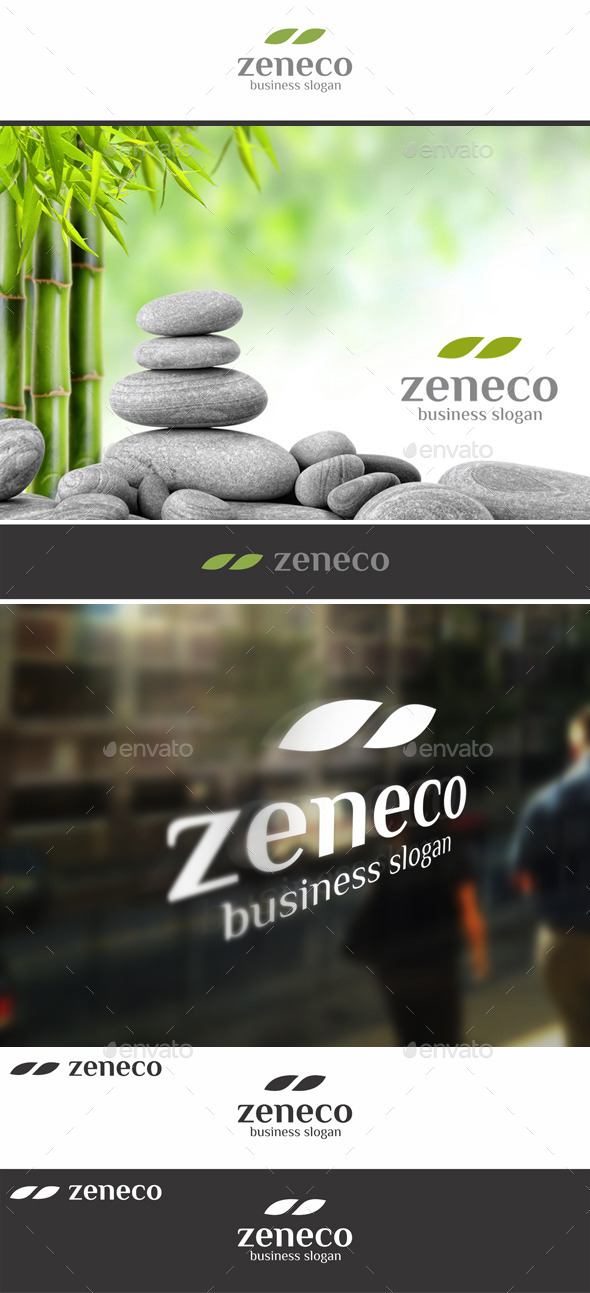 Zen Eco Nature Leaf Logo - Symbols Logo Templates