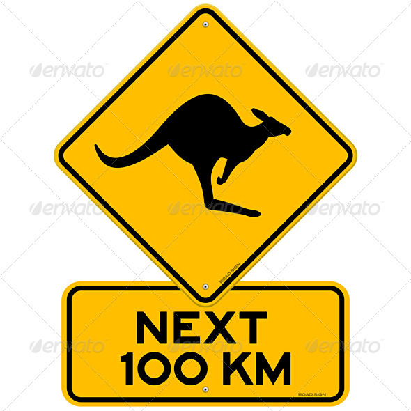 Kangaroos Next 100 km - Travel Conceptual