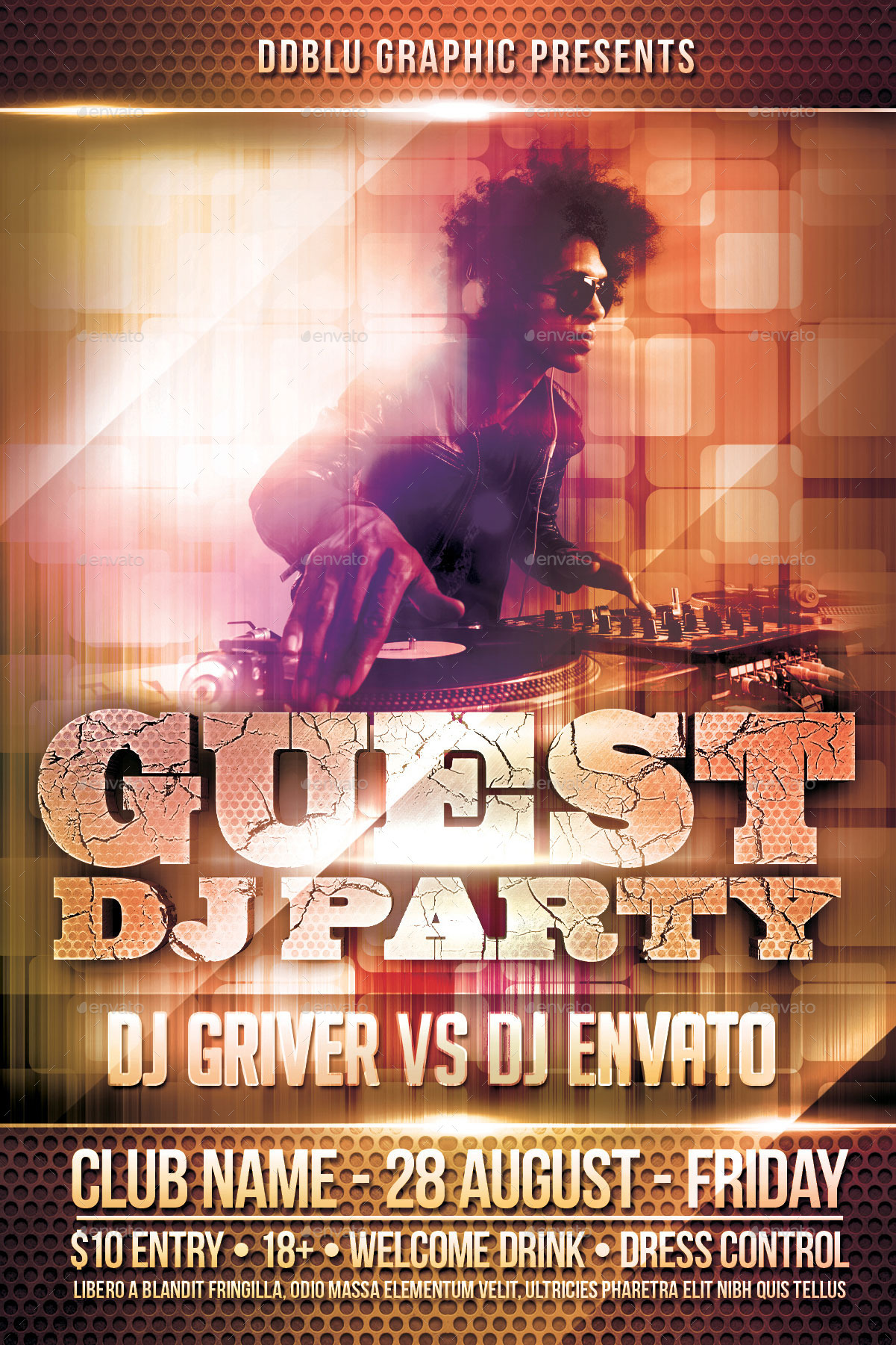 Guest Dj Party Flyer, Print Templates | GraphicRiver