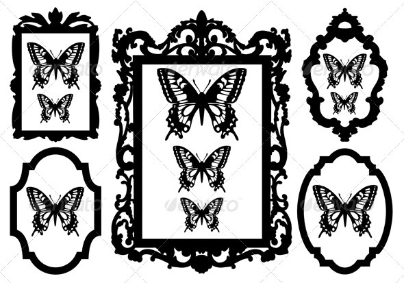 Butterflies In Picture Frames