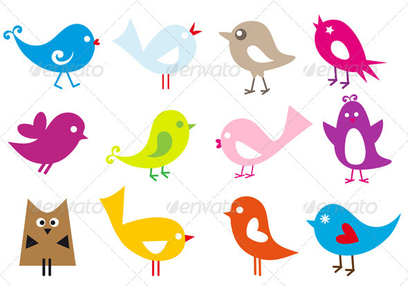 Vector Birds - Animals Characters