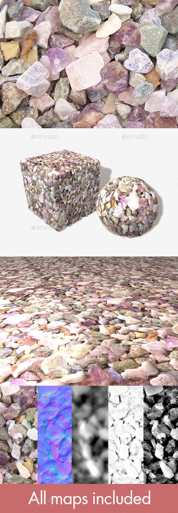 Colourful Stones Seamless - 3Docean 11310522
