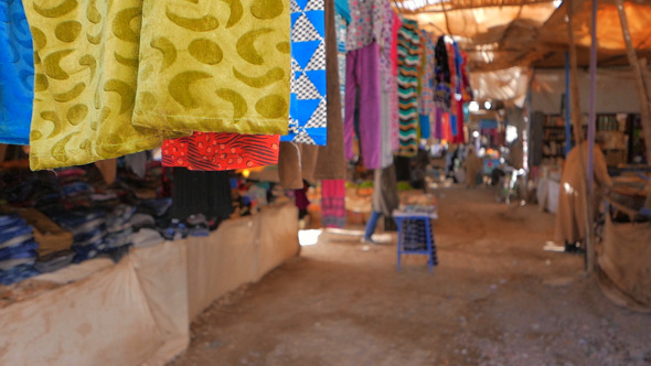 People Shopping an the Moroccan Market