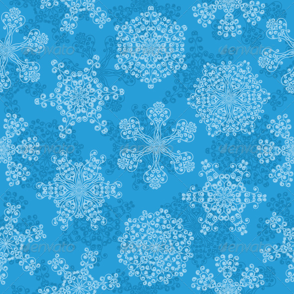 Seamless pattern with a snowflakes