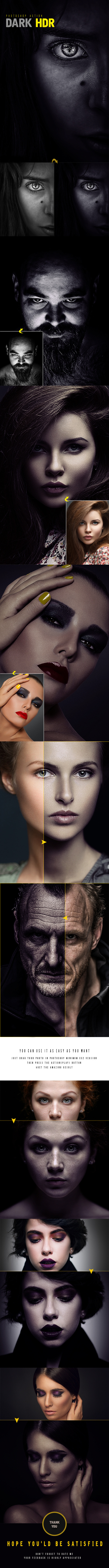 Dark HDR Photoshop Action - Photo Effects Actions
