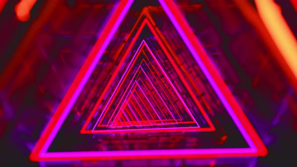 Futuristic Sci Fi Neon Light Tunnel alt