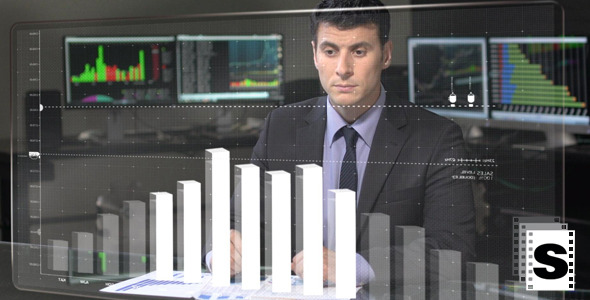 Businessman Checking Charts alt