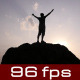 Silhouette Man At The Top Of Mountain Silhouette Man At The Top Of Mountain - VideoHive Item for Sale
