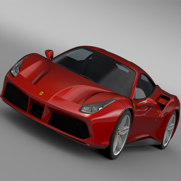 Ferrari GTB 488 - 3Docean 11325557